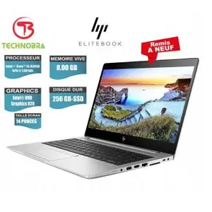 Hp PC Portable EliteBook I5 RAM 8GB 256GB SSD 14'' -Remis à Neuf