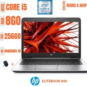 Hp ULTRAPORTABLE 840 G3 i5 - 14" - RAM 8- 256 SSD - AZERTY - CARTABLE GRATUIT - Remis à neuf