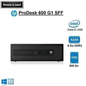 Hp PRODESK 600 G1 SFF Core i3-4160  8 Go DDR3 500 Go HDD Remis à Neuf