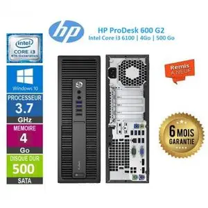 Hp Pc i3 6éme HP ProDesk 600 G2 sff -remis à neuf