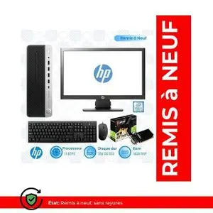 Hp Prodesk 600 G3 i3 6éme16Go 256Go SSD Ecran 20 - GPU 2GO Remis à neuf