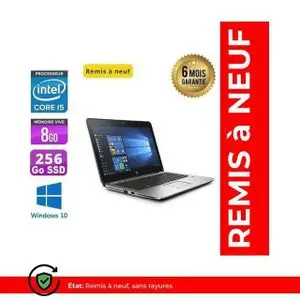 Hp Elitebook 820 G3 i5 6éme génération 8go Ram 256go SSD - AZERTY-Remis à neuf