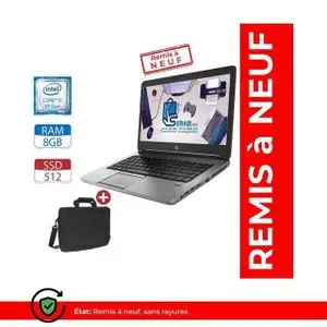 Hp ProBook 640 G2 – 14” – Core i3-6200U – 8GB RAM – 512GB SSD – Avec Cartable – QWERTY (Remis à neuf)