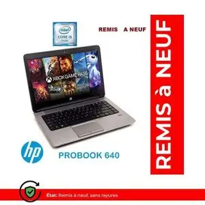 Hp ProBook 640 - Intel Core i5 - 8Go RAM - 500Go HDD - 14" - (Remis à Neuf)
