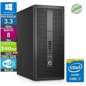 Hp PC GAMER Prodesk 600 i7 4éme Génération RAM 8GB 240 SSD+500 HDD NVIDIA GT 710 2GB - Remis à Neufs