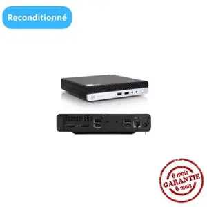Hp Mini PC Prodesk 600 G3 MINI i5-7500T - 8Go RAM - 256Go SSD (Remis à neuf)