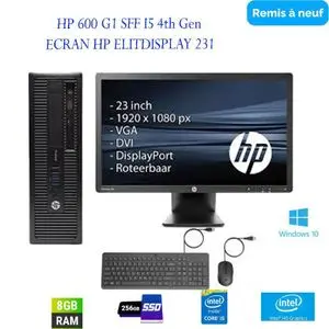 Hp PC complet 600 G1 SFF Écran E231 23 Pouce