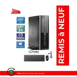 Hp Compaq 6200 Pro SFF - Core i7 3,4 GHz  - RAM 8 Go  HDD 500 Go  ( Remis à Neuf )