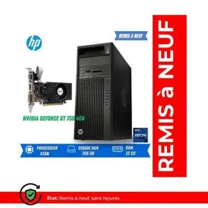 Hp Workstation Z440 32 Go DDR4 256 SSD + Nvidia GeForce GT730 4gb - Remis à Neuf -