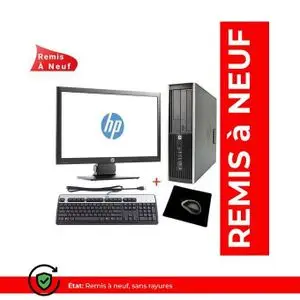 Hp COMPAQ 6200 Pro SFF Core I5-2400 - 4Go RAM - 500Go HDD avec Écran  20" - Remis à Neuf