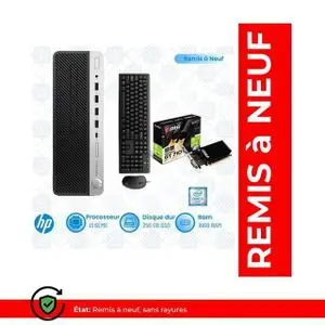 Hp Prodesk 600 G3 i3 6éme16Go 256Go SSD - GPU 2GO Remis à neuf