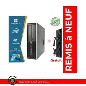 Hp unité centrale 8000 Elite SFF - 2.9 GHz-4Go-250Go- Graveur DVD - Remis à neuf