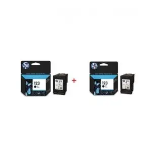 Hp Pack de 2 x Cartouches D'encre Authentique 123 - Noir