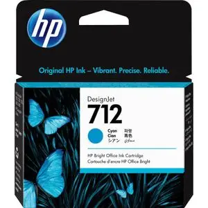 Hp Cartouche d'encre d'origine 712 Cyan (3ED67A)