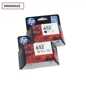 Hp Pack Cartouches 652 Noir + 652 Couleur - ORIGINALES