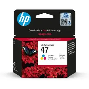 Hp Cartouche 47 authentique, trois couleurs (6ZD61AE)
