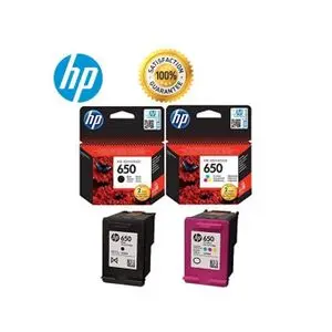 Hp Cartouche 650 Noir + 650 Tri-couleurs - Produits Originaux