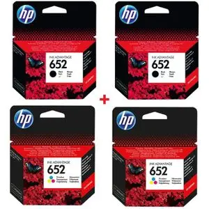 Hp Pack de 2 cartouches 652 noir + 2 cartouches 652 couleur