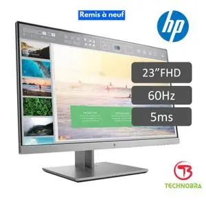 Hp Moniteur 23” pouces EliteDisplay Full HD (HDMI+VGA+DISPLAY) E233 (Remis à Neuf)