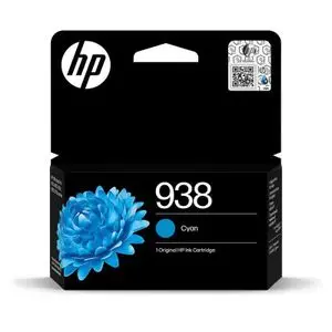 Hp 938 Cartouche Encre Authentique Cyan (4S6X5PE)
