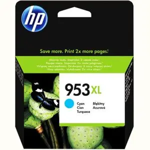 Hp Cartouche d'encre 953xl Cyan - Double Capacitè ( 1600 pages à 5%) Compatible avec Officejet Pro 7720 Wide Format,7730 Wide Format, 7740, 8210, 8218, 8710, 8715, 8718, 8719, 8720, 8725, 8730, 8740, 8745