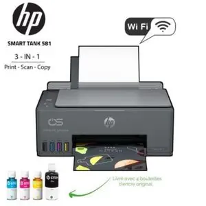 Hp Imprimante Smart Tank 581 Multifonction À Réservoir Rechargeable (4A8D4A)
