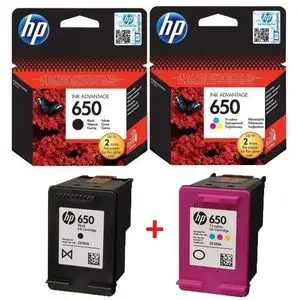 Hp Pack Cartouches d'encre 650 Noir + 650 Couleur - Originales