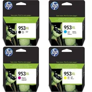 Hp Pack Cartouches d'encre 953xl Double capacitè - Original Compatible avec Officejet Pro 7720 Wide Format,7730 Wide Format, 7740, 8210, 8218, 8710, 8715, 8718, 8719, 8720, 8725, 8730, 8740, 8745