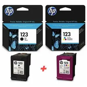 Hp Cartouche 123 Noir + 123 tri-couleur - Produits Authentiques