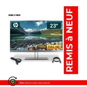 Hp EliteDisplay E233 - 23" Full HD - IPS - Écran Professionnel LED - HDMI / DisplayPort / VGA (Remis à Neuf)