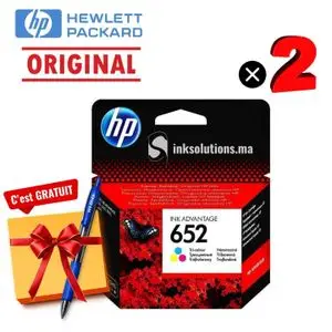 Hp 2X Cartouches d'encre Original 652 jet d'encre (F6V24AE) - trois couleurs