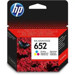 Hp Cartouche d'encre d'origine 652 trois couleurs (F6V24AE)
