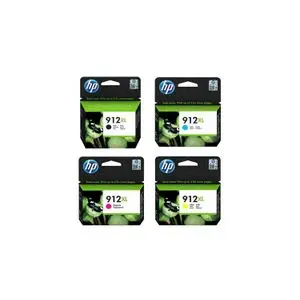 Hp Pack 4 Cartouches 912XL Couleur Authentique