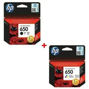 Hp Cartouche 650 Noir + Couleur - Originale