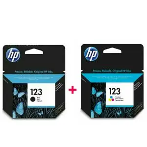 Hp cartouche 123 Noir + 123 tri-couleur - Original