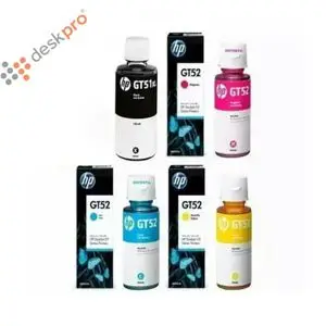 Hp LOT de (04) Bouteilles d'encre Authentiques (GT51XL/GT52)