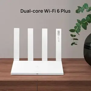 Huawei Routeur WiFi points d'acces sans fil AX3 Dual Core WiFi 6, Vitesse : jusqu'à 3000 Mbit/s, Peut connecter jusqu'à 128 appareils à Double Bande, 1 gbit WAN et 3 gbit LAN