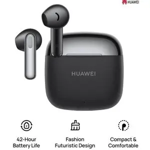 Huawei Ecouteurs FreeBuds SE 3 autonomie de 42 heures design futuriste et précis, 3 heures d'écoute pour 10 minutes de charge appairage par appui long Bluetooth 5.4 stable, étanchéité IP54-black