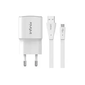 Infinix Chargeur téléphone  HOT8 avec un câble USB-Blanc