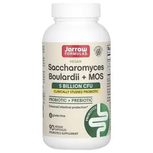 Jarrow Formulas Saccharomyces Boulardii + MOS, 5 milliards, 90 caps végé à libération retardée