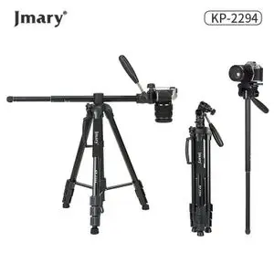 Jmary Trépied professionnel et Monopode 2-IN-1 colonne centrale rotative en alliage d'aluminium support axe horizontal pour enregistrement vidéo horizontal monopode extensible 1640mm trépied 179Cm pour appareil photo reflex numérique KP2294