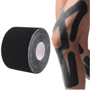 Kinesiology Tape Bande Elastique de Kinésiologie Adhésif Noir (5cm x 5m) Couleurs Aléatoires