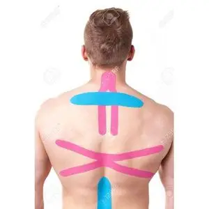 Kinesiology Tape Bande Musculaire Elastique de Kinésiologie Adhésif rose (5cm x 5m)