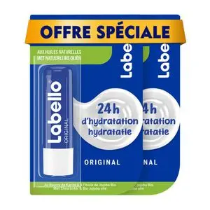 Labello Pack 2 Baumes à Lèvres Original 4.8g