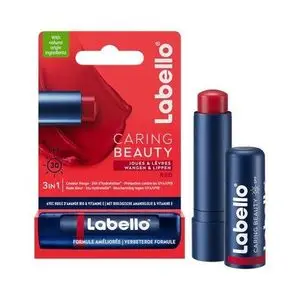 Labello  BAUME STICK ROUGE A LÈVRES CARING BEAUTY RED Intense Color Rouge 3en1 SPF30