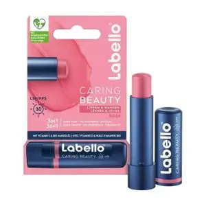 Labello BAUME STICK ROUGE A LÈVRES CARING BEAUTY ROSE 3en1 SPF30