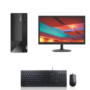 Lenovo ThinkCentre neo 50s Gen 3 – i3-12100, 8 Go RAM, SSD 512 Go, Intel UHD 730, Écran 21,5" FHD, Noir