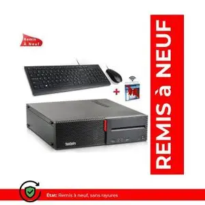 Lenovo M700 SFF Intel Pentium G4400 3,5 GHz - RAM 8 Go - HDD 500Go - ( Remis à Neuf )