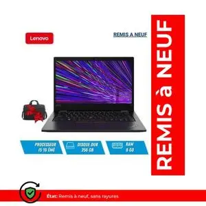 Lenovo Ordinateur portable ThinkPad L13 Intel® Core™ i5-10eme  Ram 8 Go DDR4 Disque dur 256 Go SSD - Remis a Neuf -