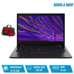 Lenovo Ordinateur portable ThinkPad L13 Intel® Core™ i5 i5-10310U Ram 8 Go Disque Dur 512 Go SSD Windows 10 Pro Noir